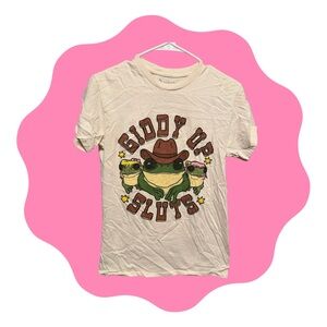 Spencer's Cream Frog Graphic T-Shirt